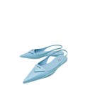 Prada Blue Soft Padded Flat Slingback 37