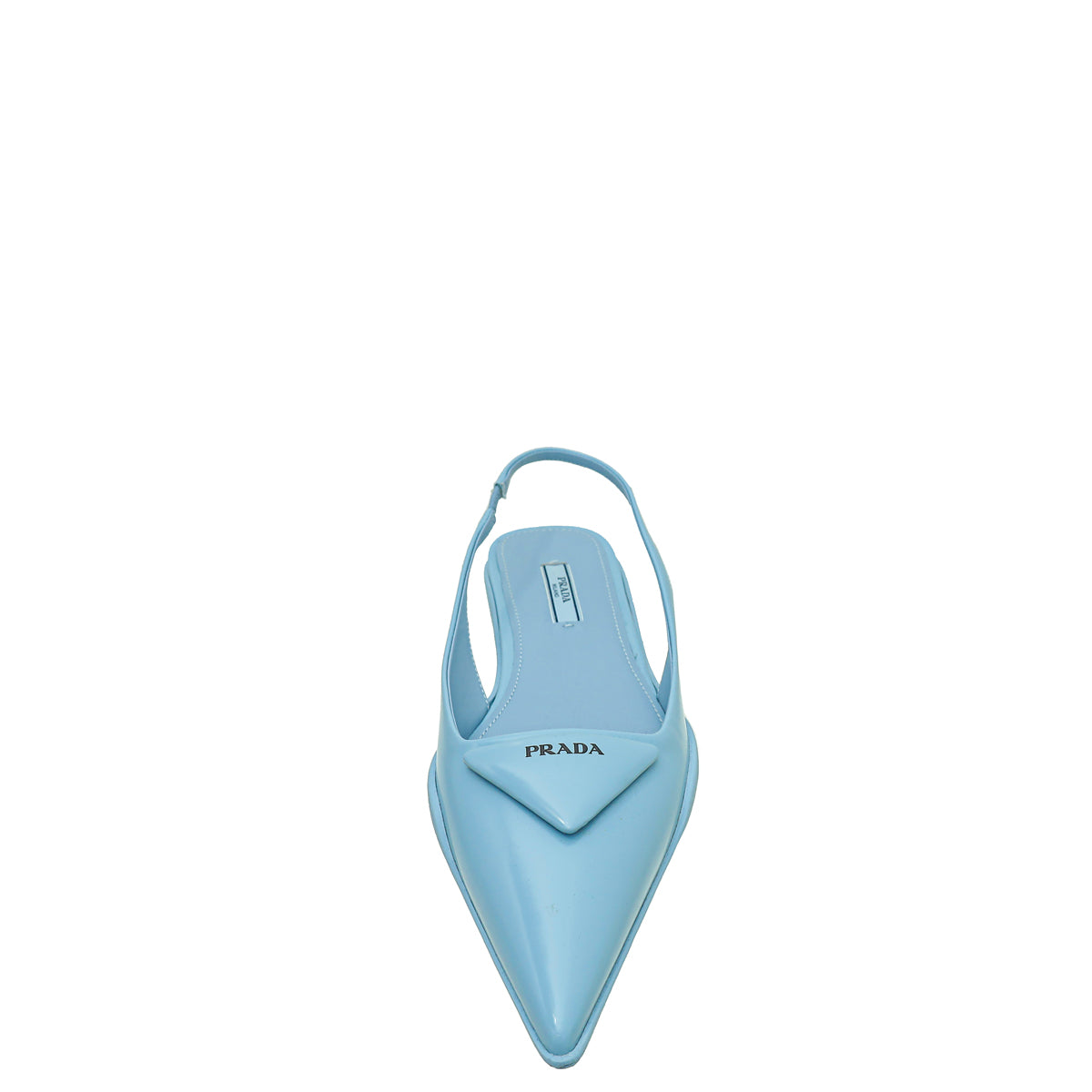 Prada Blue Soft Padded Flat Slingback 37