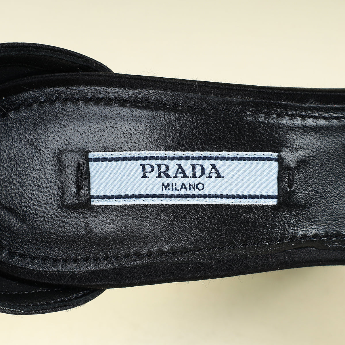 Prada Black Crystal Satin Platform Sandals 37