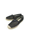Prada Black Triangle Logo Crochet Espadrille 37