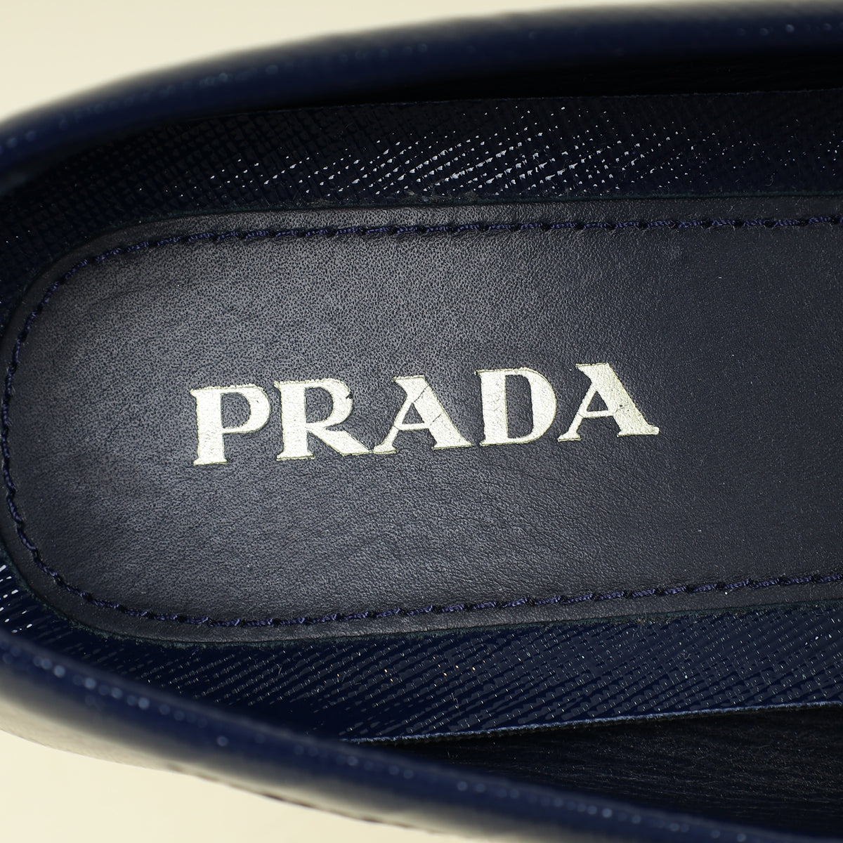 Prada Blue Vernice Bow Loafers 38.5