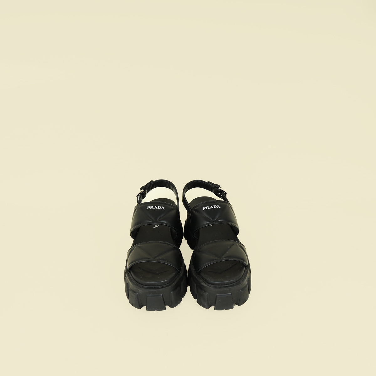 Prada Black Monolith Sandal 38.5