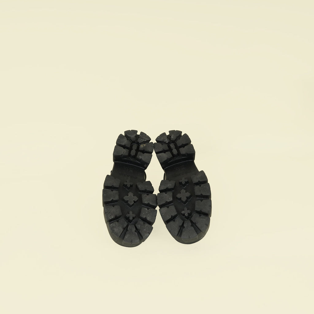 Prada Black Monolith Sandal 38.5