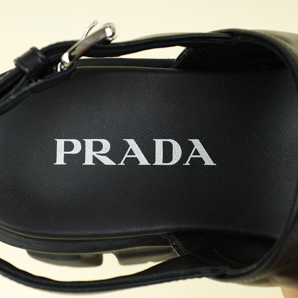 Prada Black Monolith Sandal 38.5