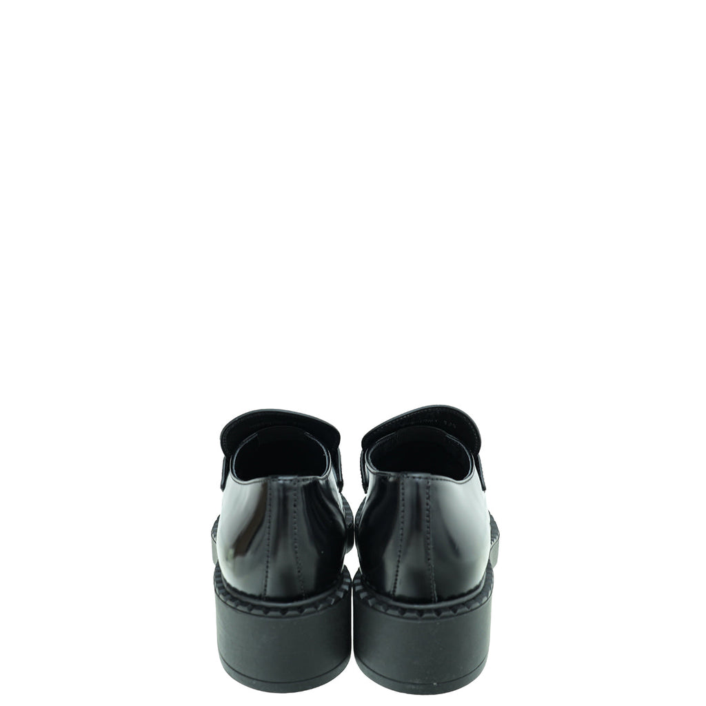 Prada Chocolate Brushed Loafers 38.5