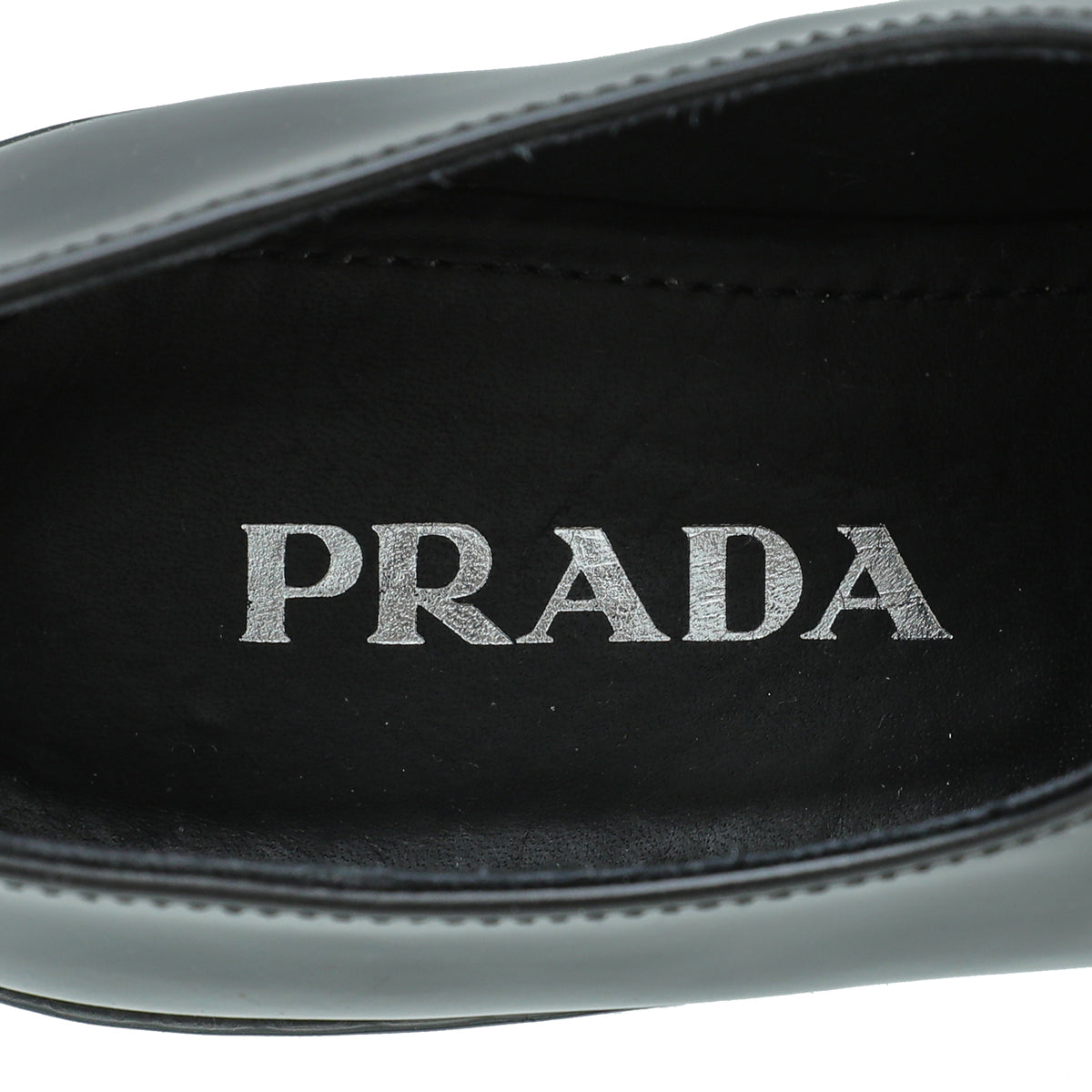 Prada Black Brushed Chocolate Loafers 38