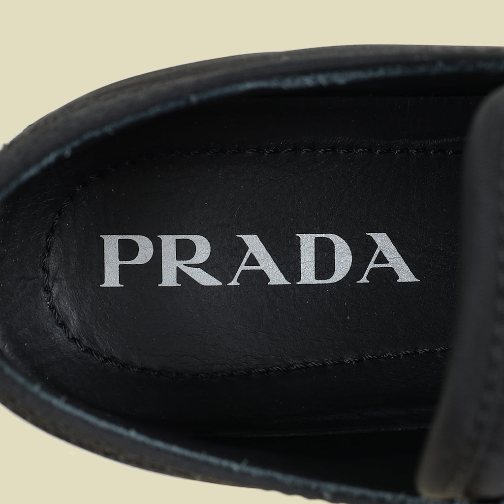 Prada Black Re-Nylon Double Wheel Gabardine Sneakers 38