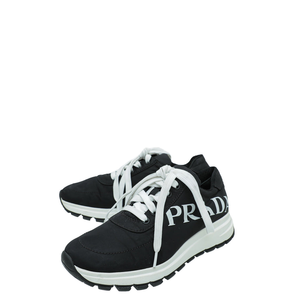 Prada Black Logo Re-Nylon Sneaker 38