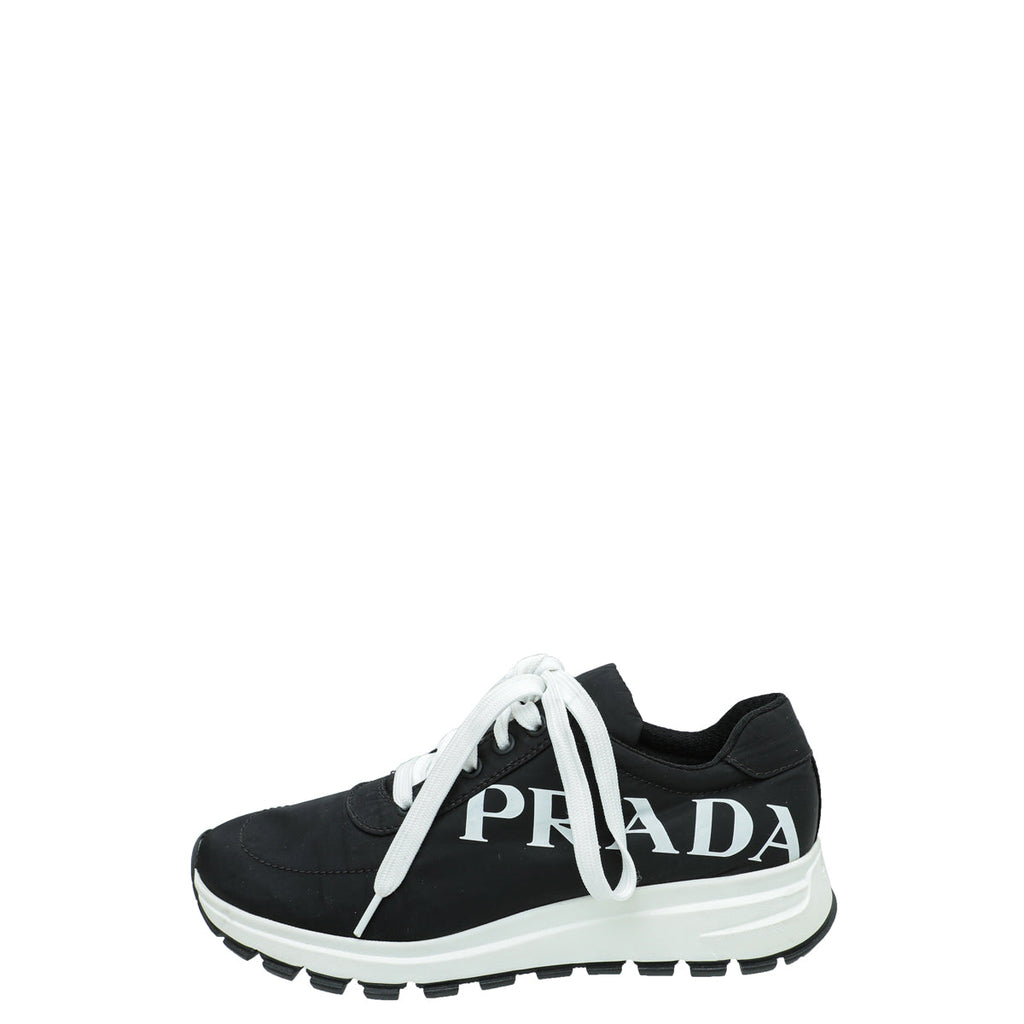 Prada Black Logo Re-Nylon Sneaker 38