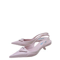 Prada Alabaster Pink Comma Heels Slingback 38