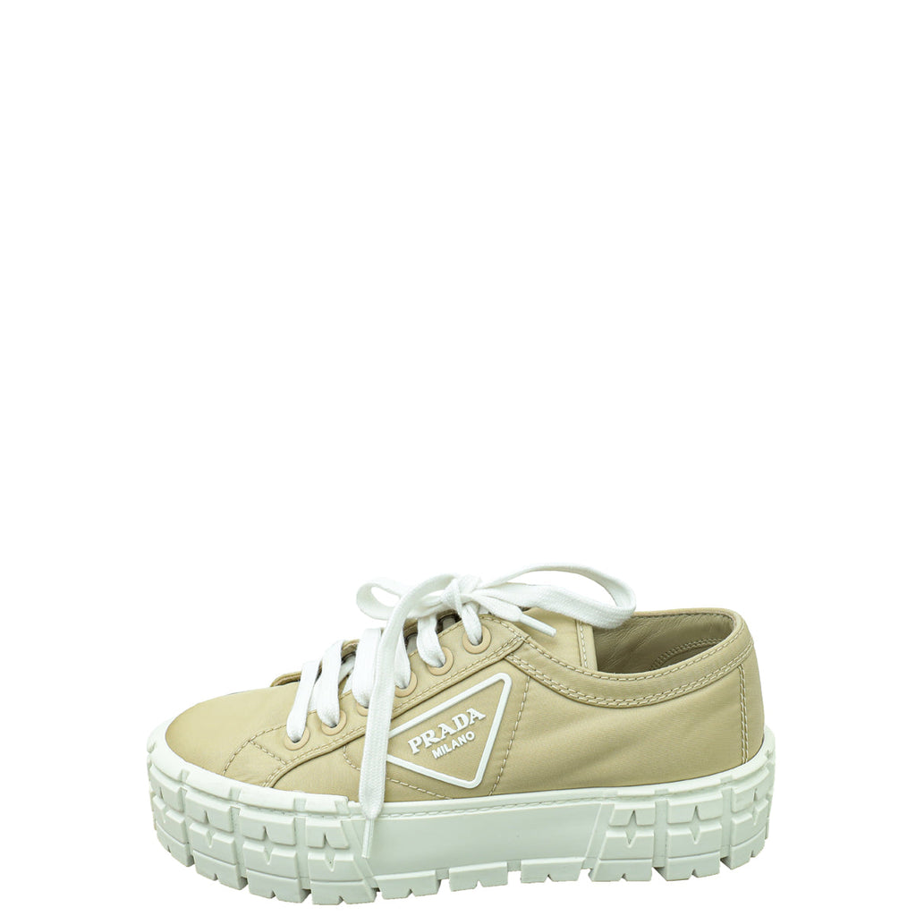 Prada Double Wheel Re-Nylon Gabardine Sneakers 38