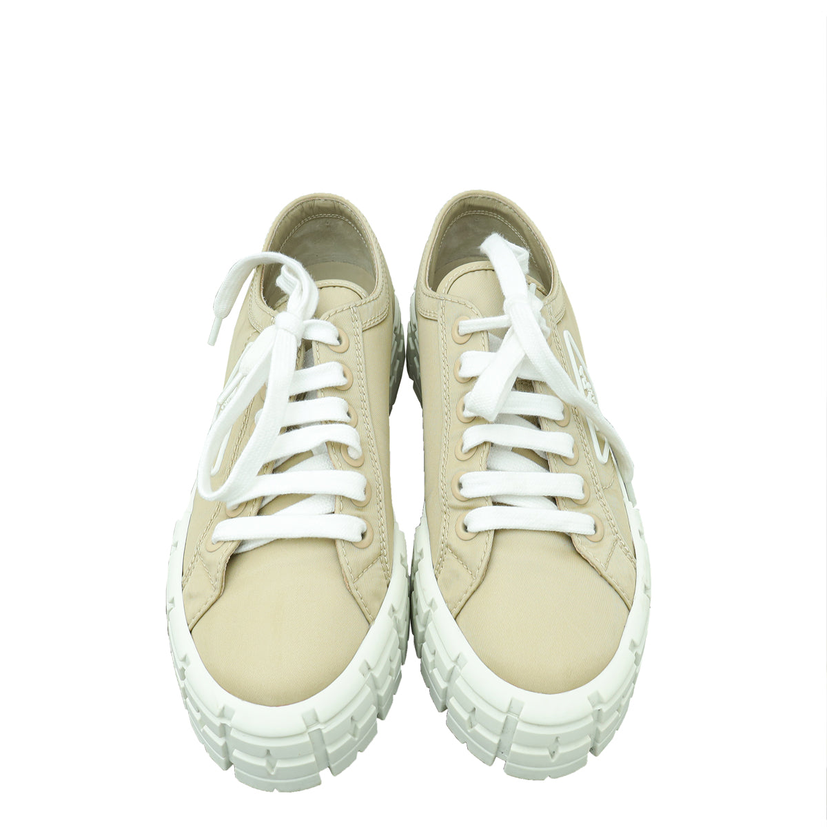 Prada Double Wheel Re-Nylon Gabardine Sneakers 38