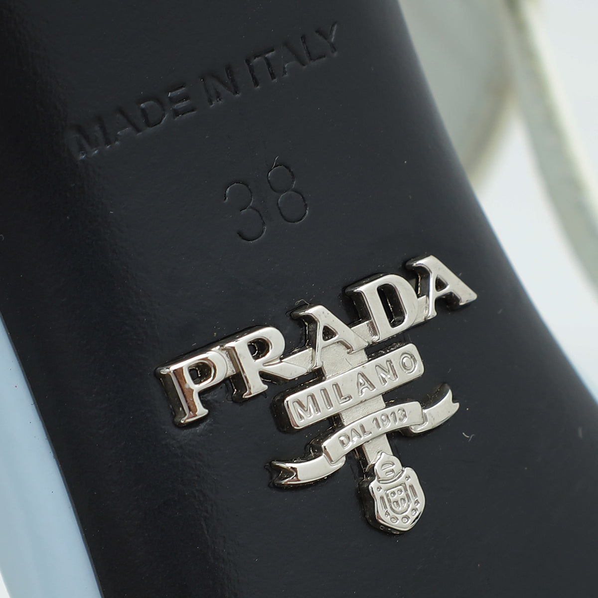 Prada Bicolor Brushed Slingback Heels 38