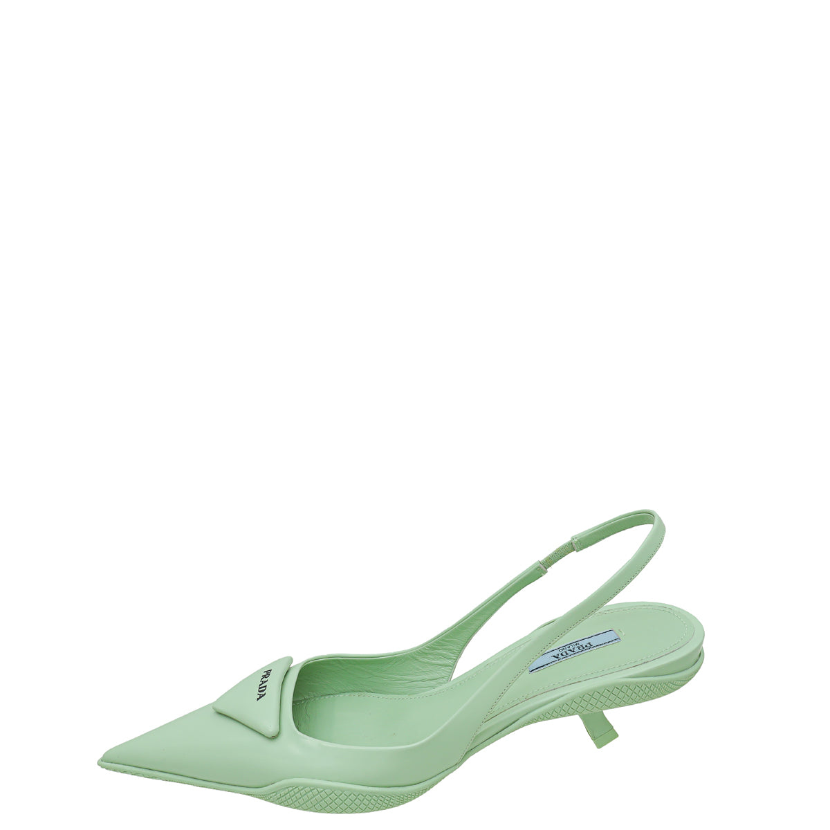 Prada Mint Green Soft Padded Slingback Pumps 38.5