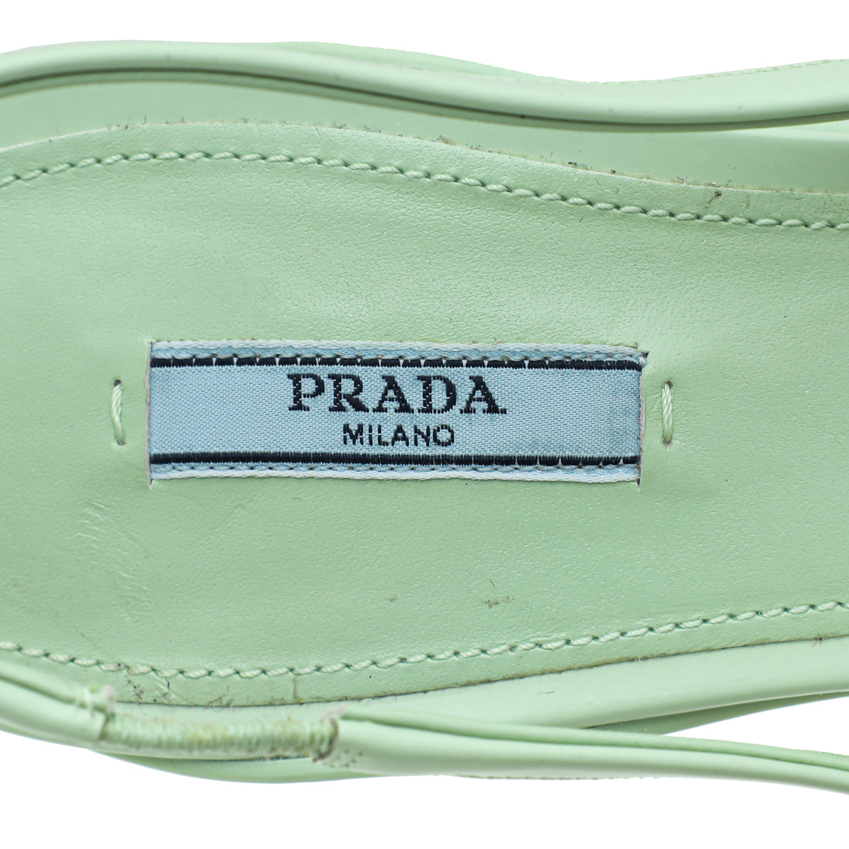 Prada Mint Green Soft Padded Slingback Pumps 38.5