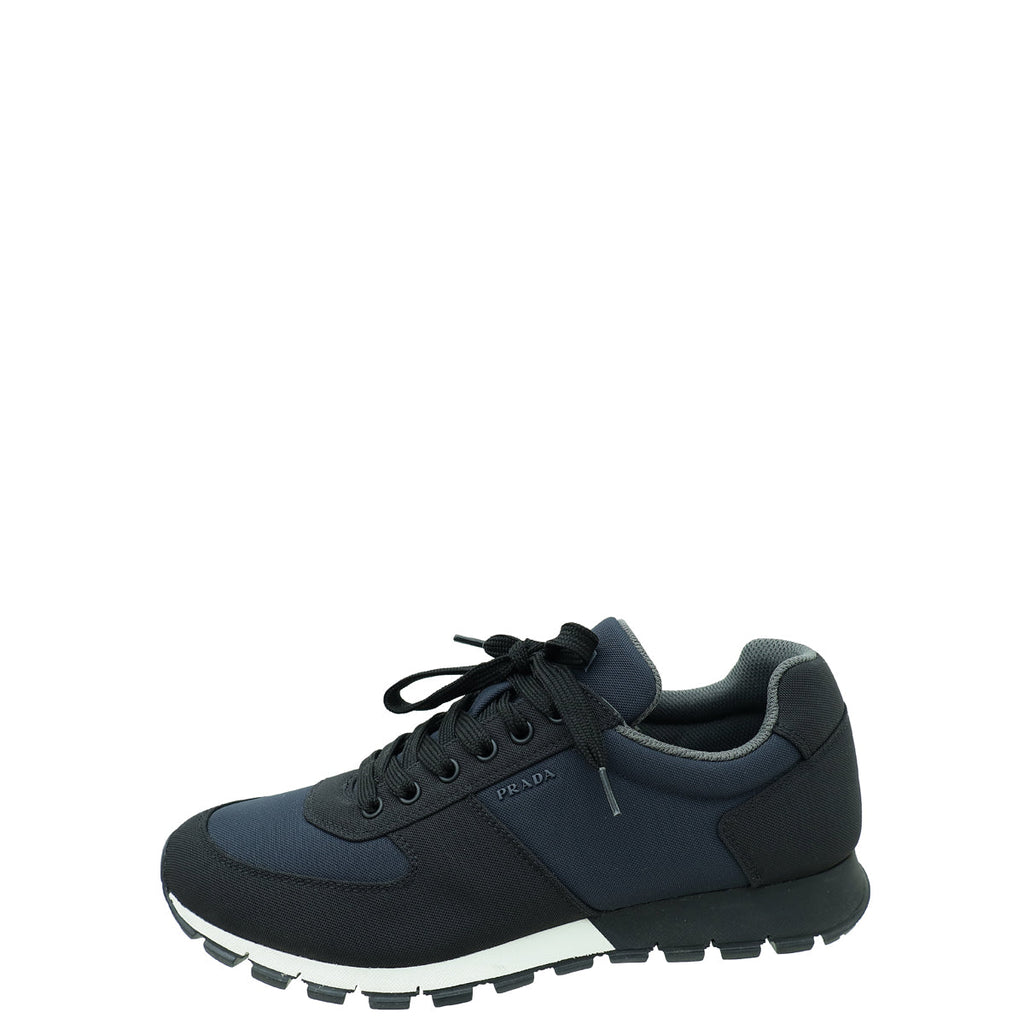Prada Bicolor Re-Nylon Logo Sneaker 41