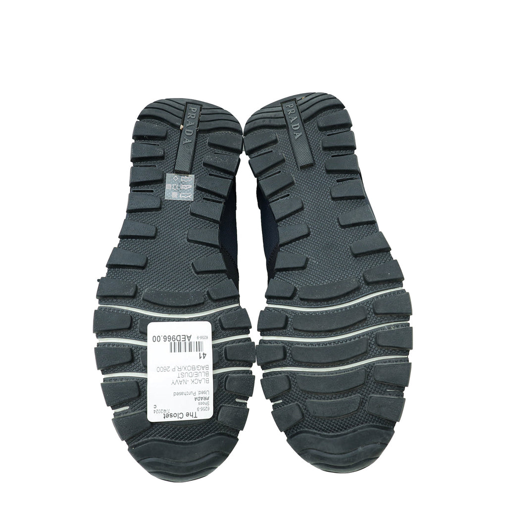 Prada Bicolor Re-Nylon Logo Sneaker 41