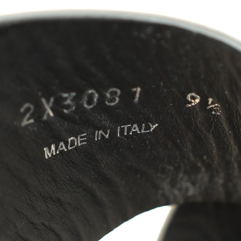 Prada Black Logo Crisscross Slides Men's Sandal 9.5