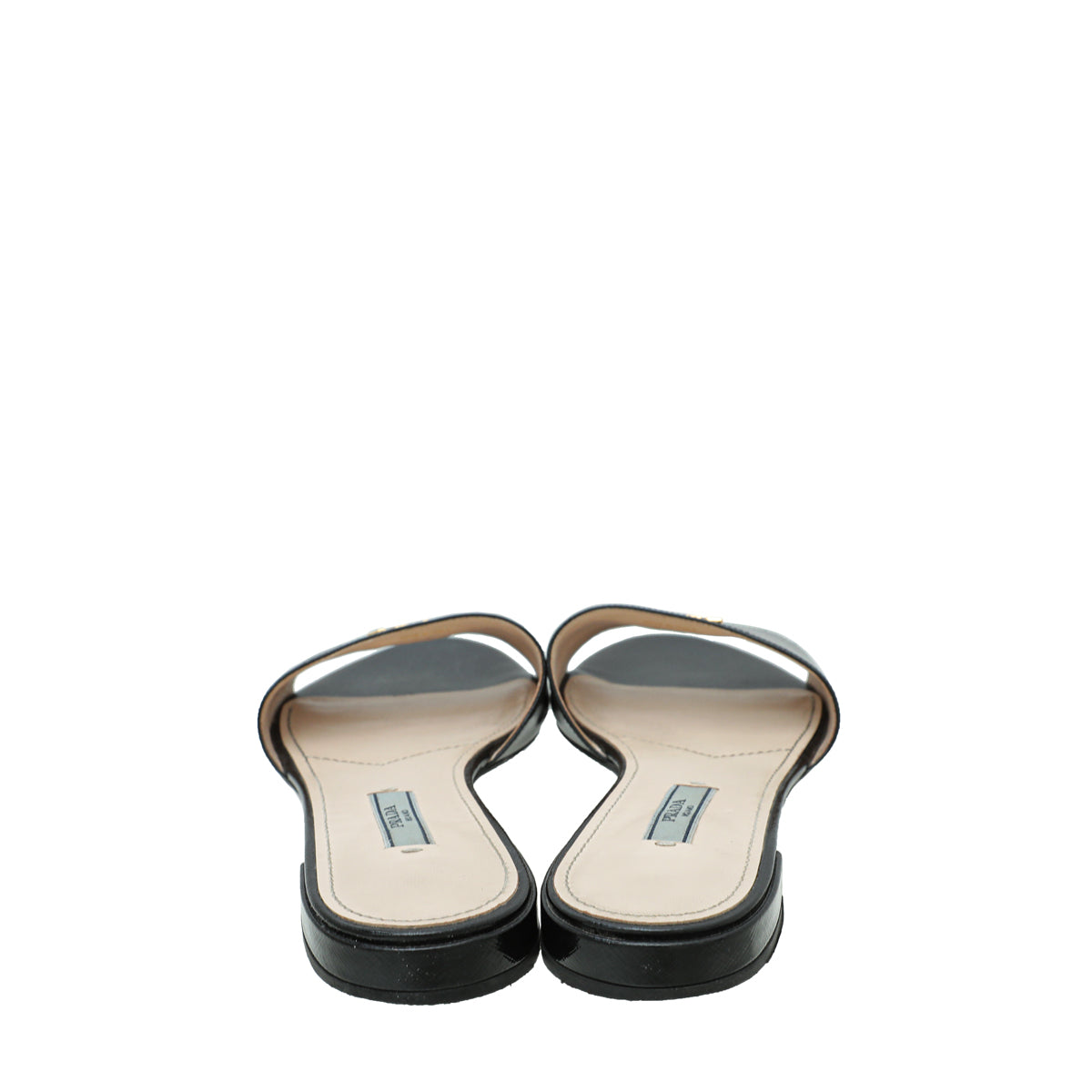 Prada Black Logo Slide Sandals 37