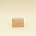 Prada Metallic Champaign Gold Shine Small Wallet