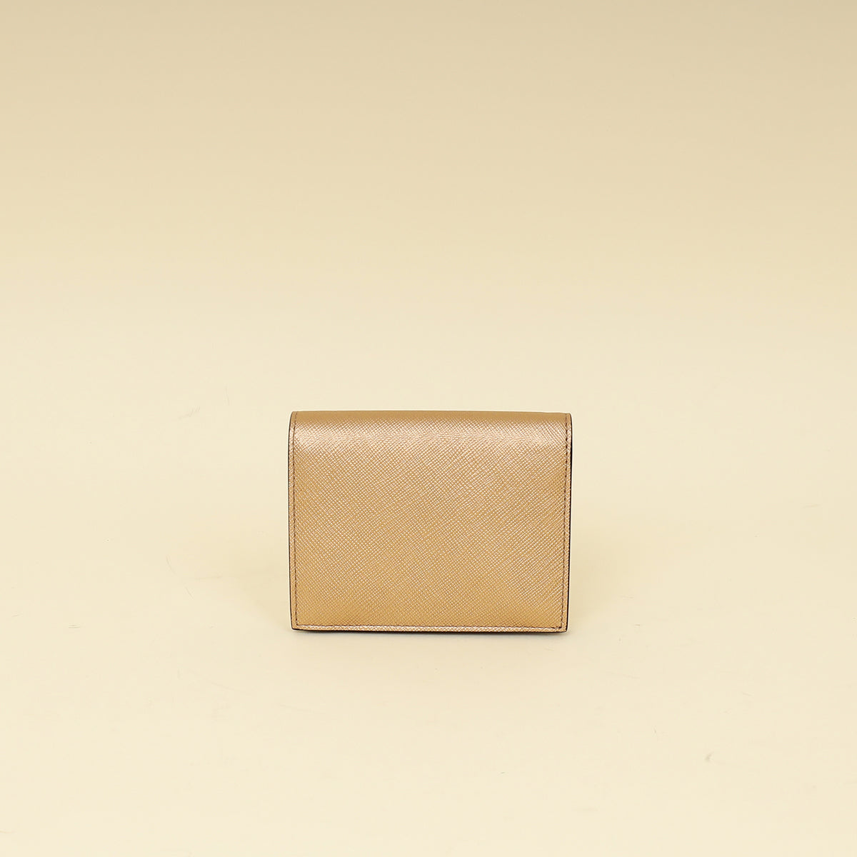 Prada Metallic Champaign Gold Shine Small Wallet