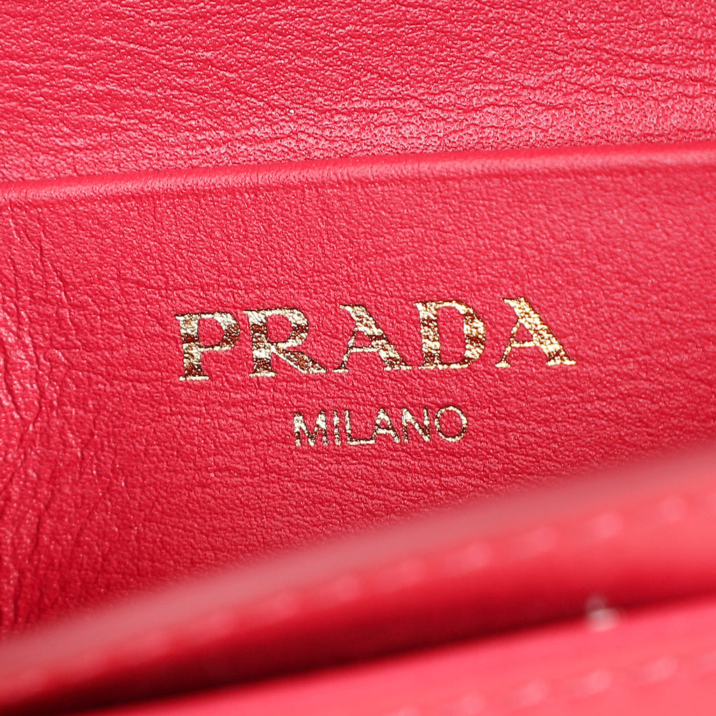 Prada Peonia Vitello Move Flap Card Holder