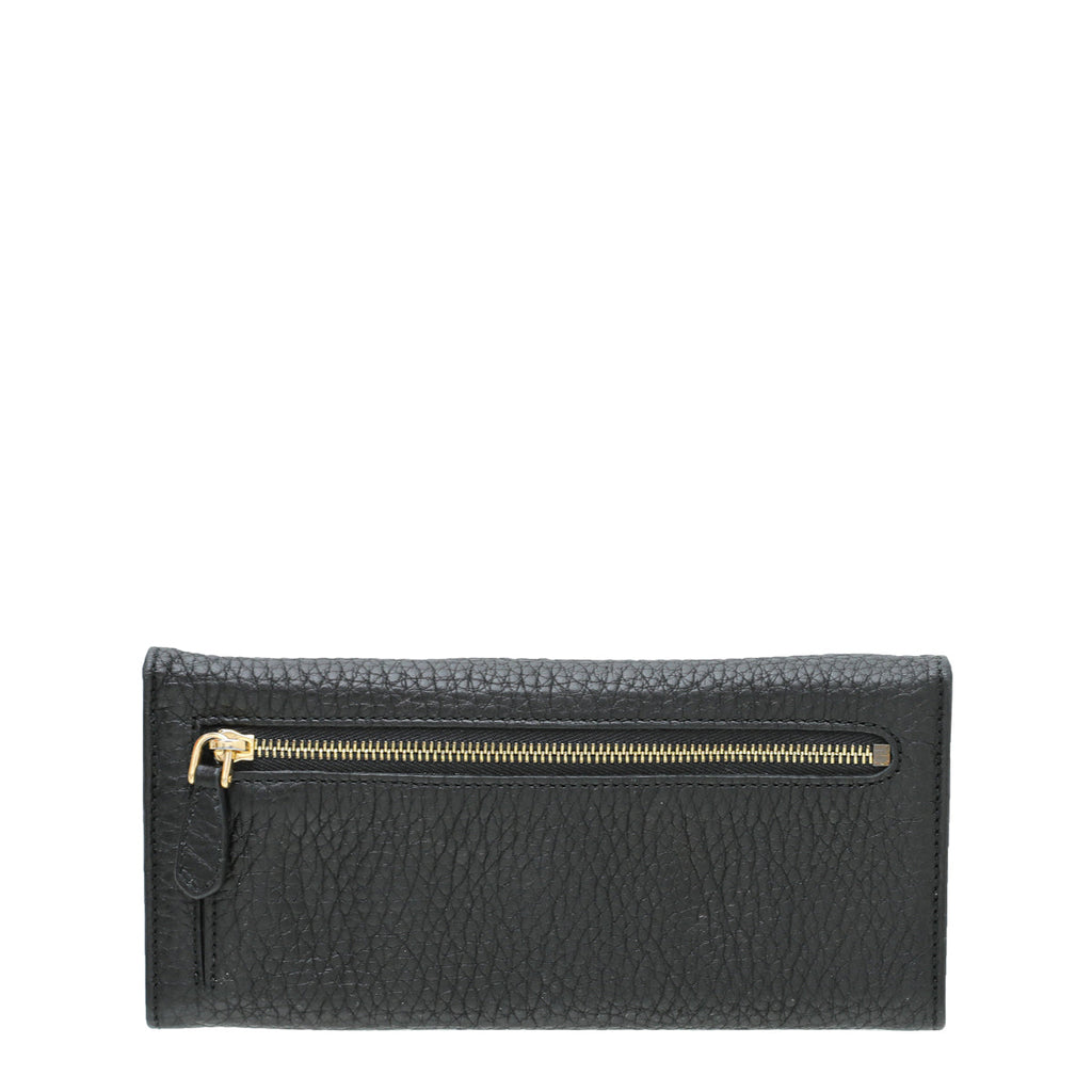Prada Black Long Flap Wallet