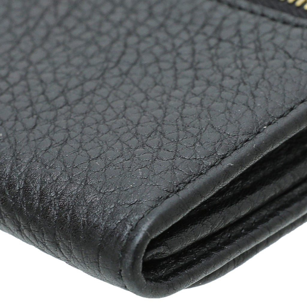 Prada Black Long Flap Wallet