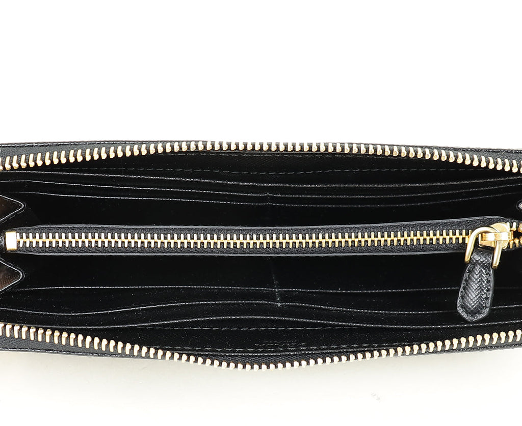 Prada Black Zip Wallet