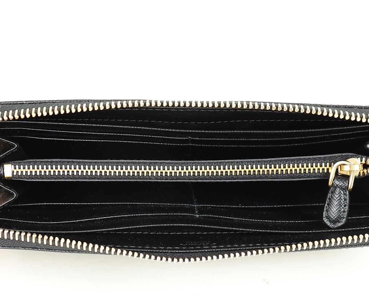 Prada Black Zip Wallet