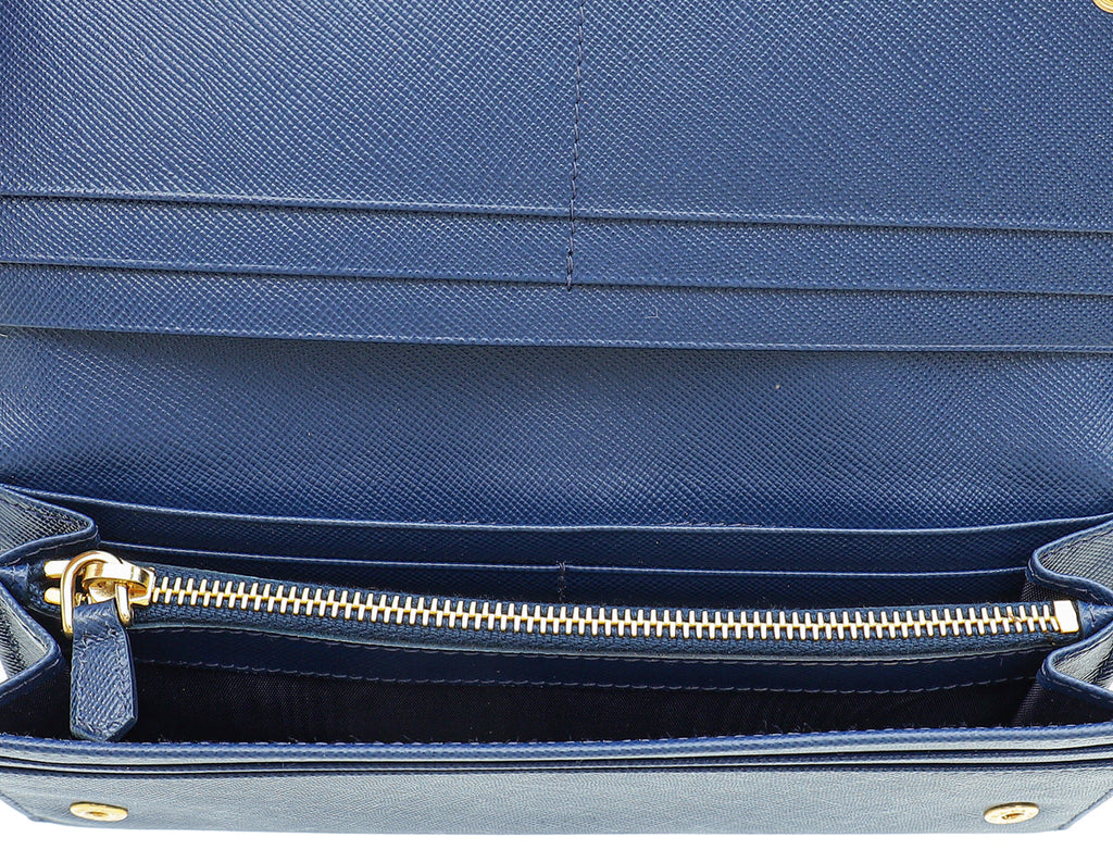 Prada Blue Large Wallet