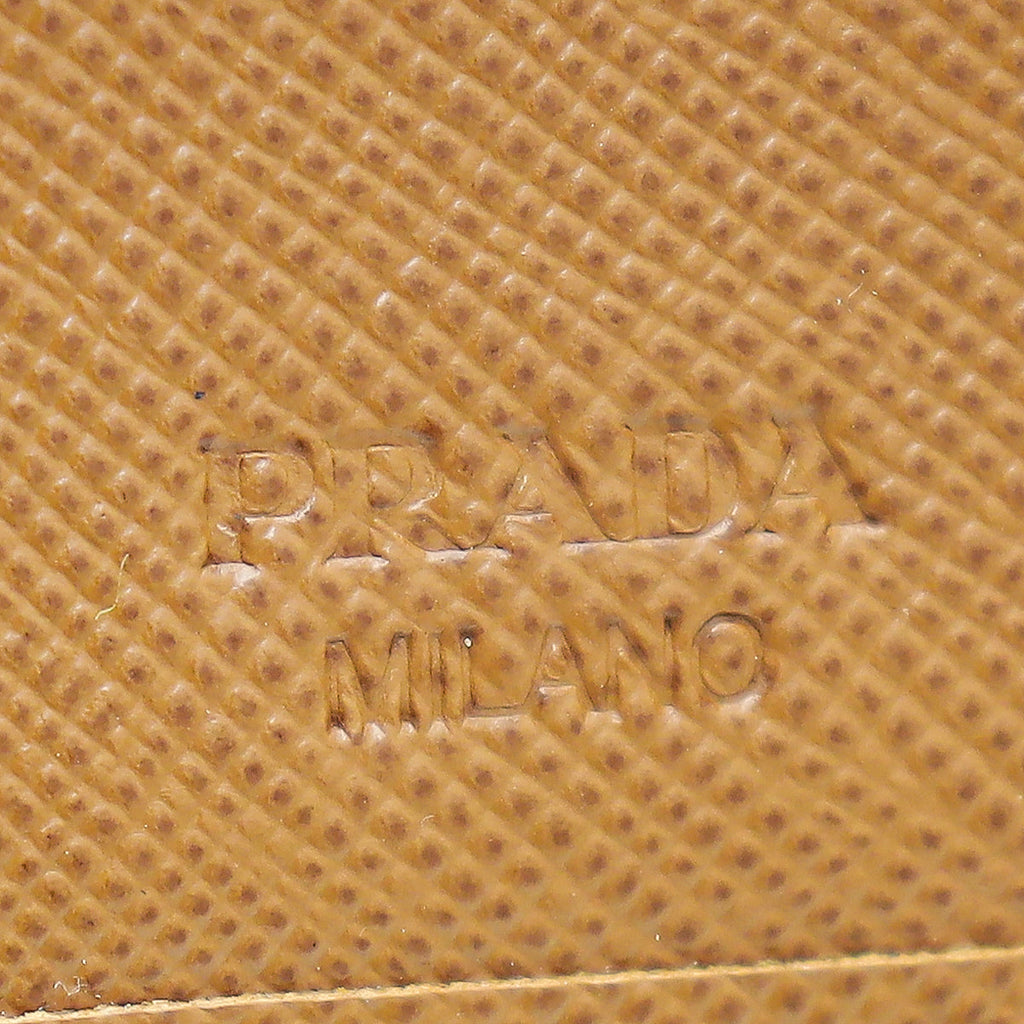 Prada Tan Lux Medium Purse Wallet