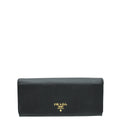 Prada Black Lux Continental Wallet