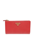 Prada Fuoco Triangle Wallet