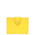 Prada Yellow Small Flap Tab Wallet