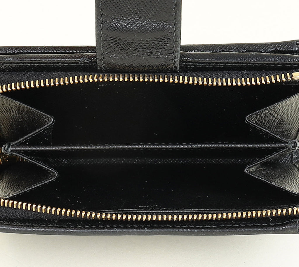 Prada Black French Wallet