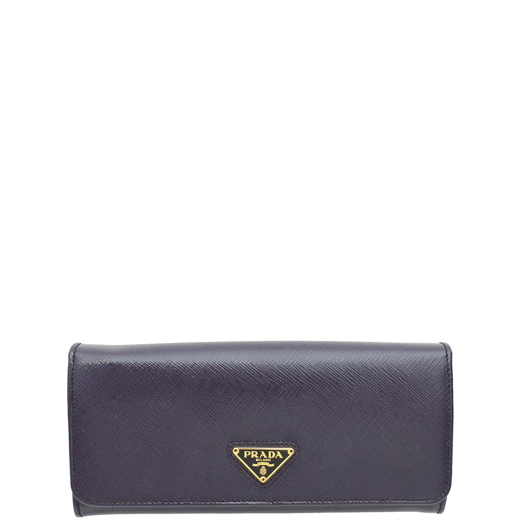 Prada Purple Lux Continental Wallet