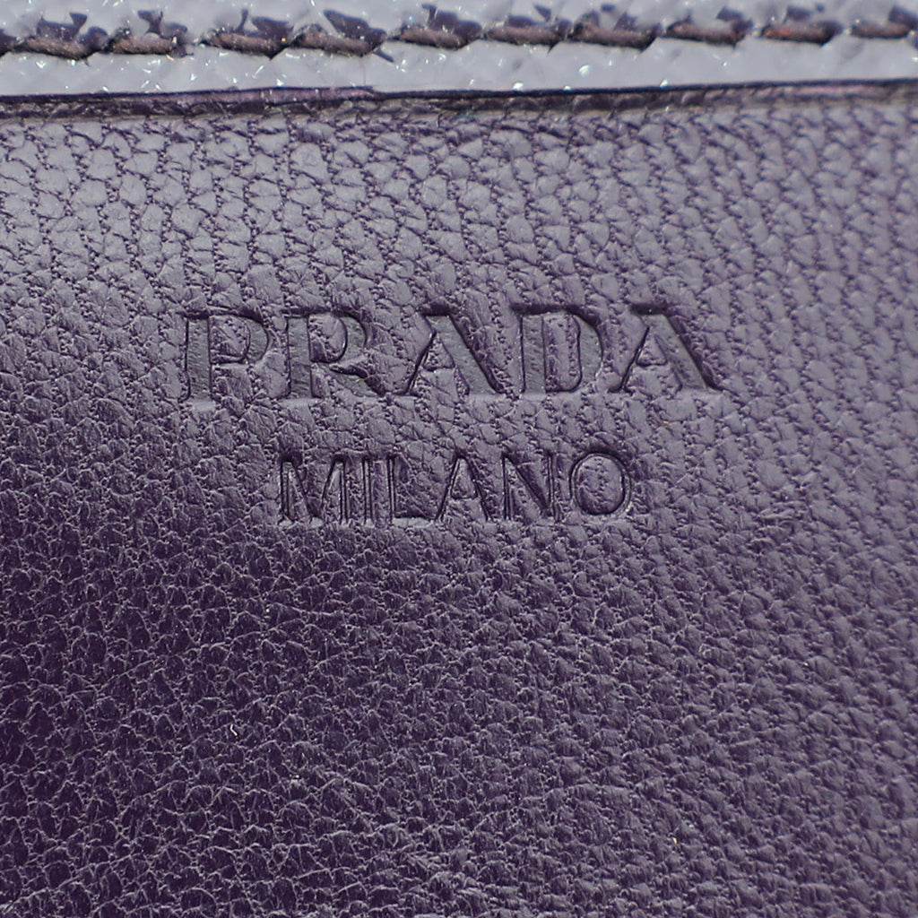 Prada Purple Lux Continental Wallet