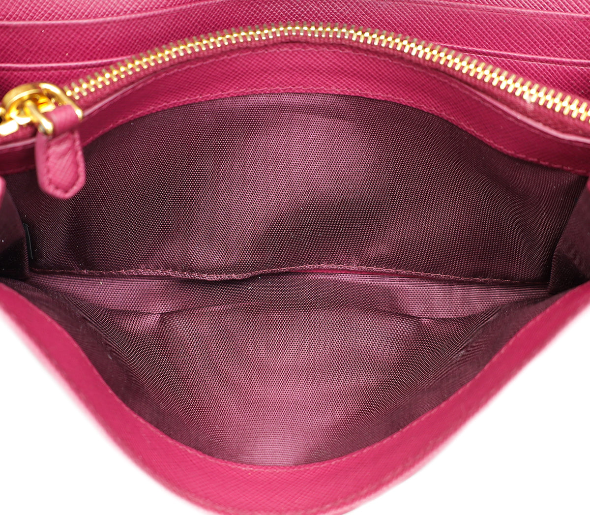 Prada Dark Mauve Lux Continental Wallet