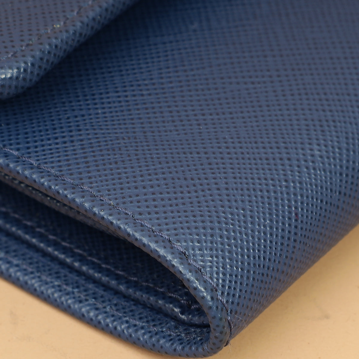 Prada Blue Trifold Small Wallet