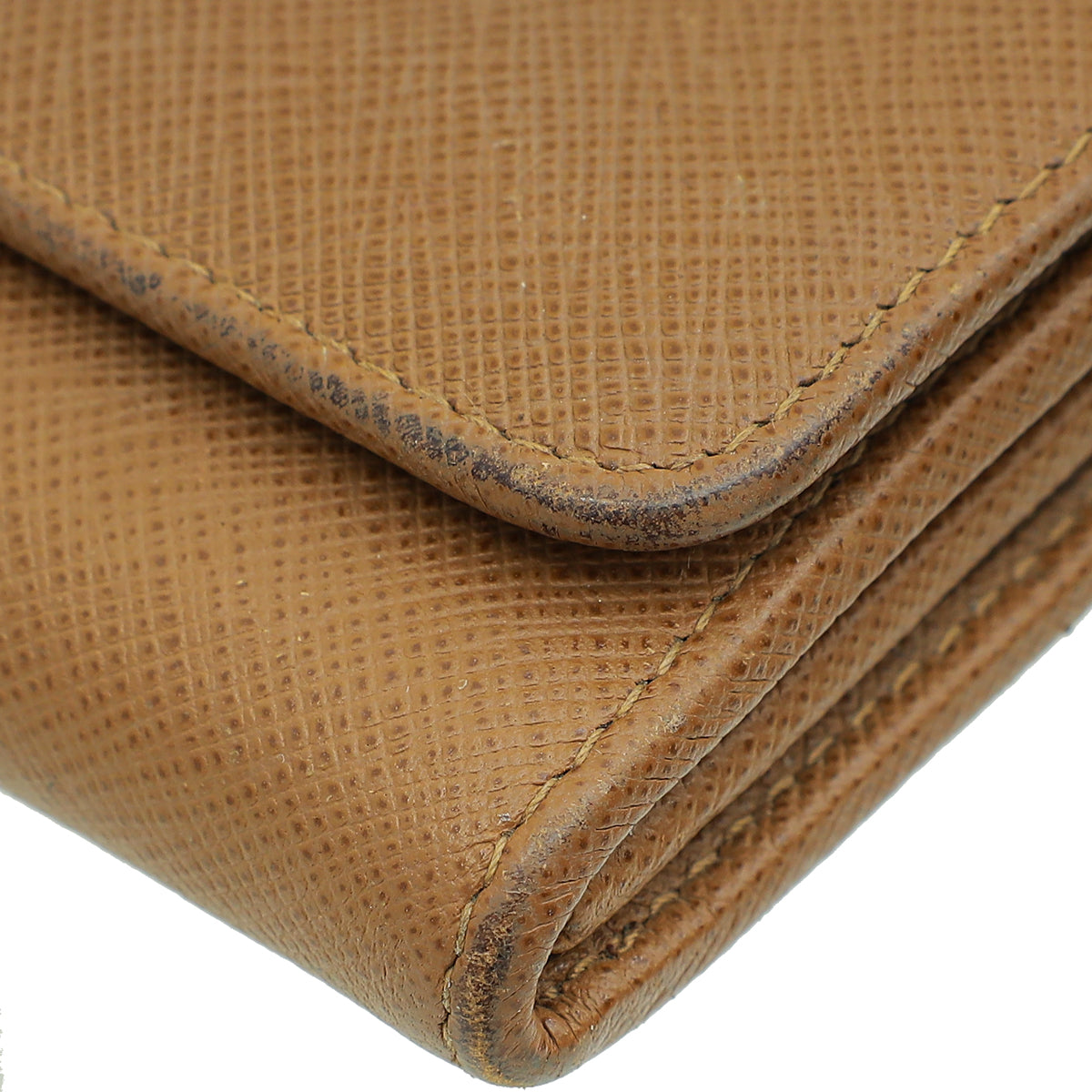 Prada Caramel Lux Large Continental Wallet