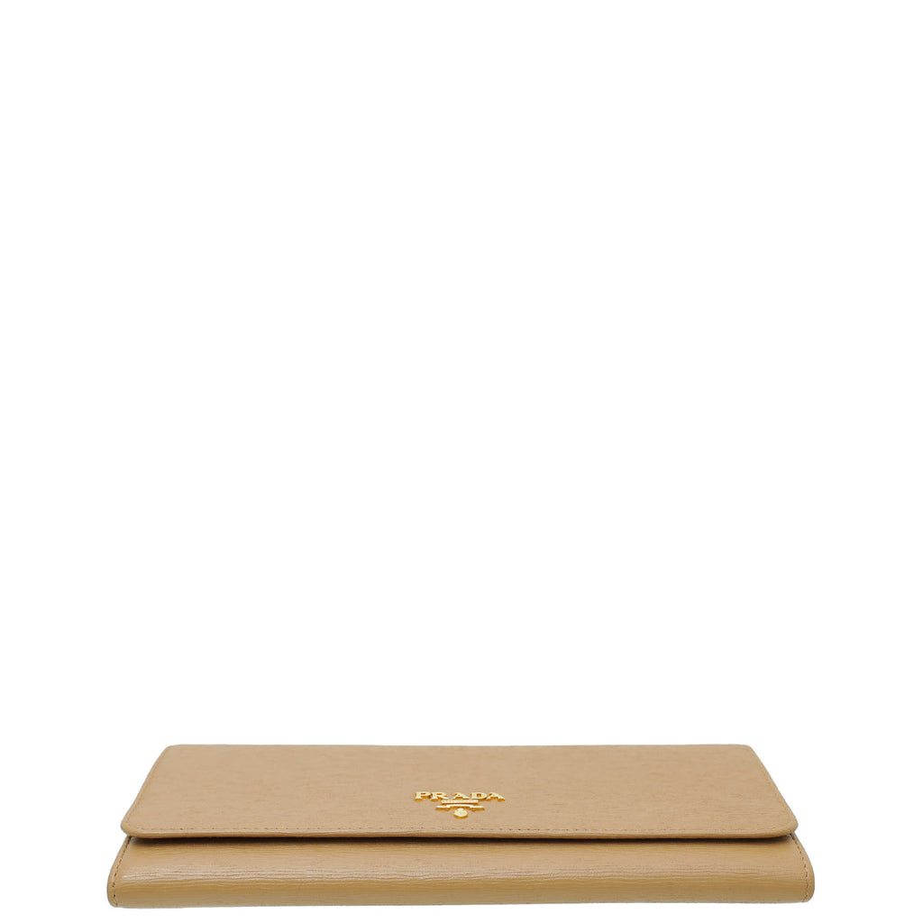 Prada Brown Vitello Move Wallet on Chain