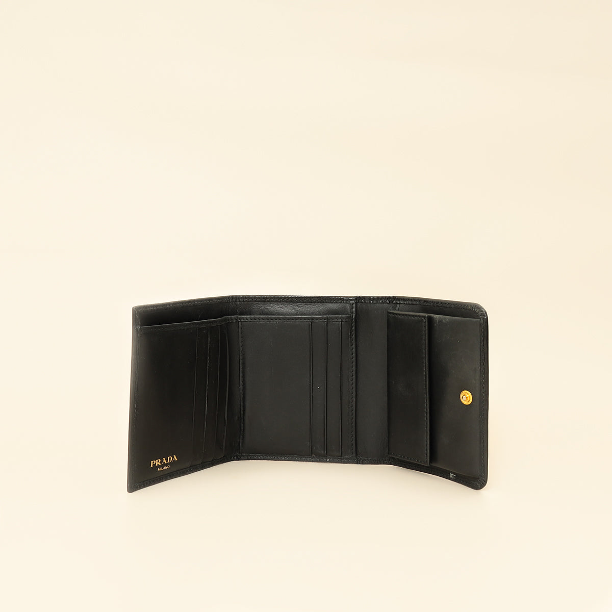Prada Black Vitello Move Small Wallet
