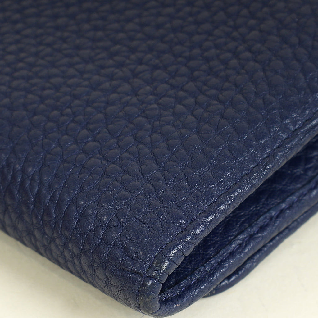 Prada Blue Vitello Grain Wallet on Chain