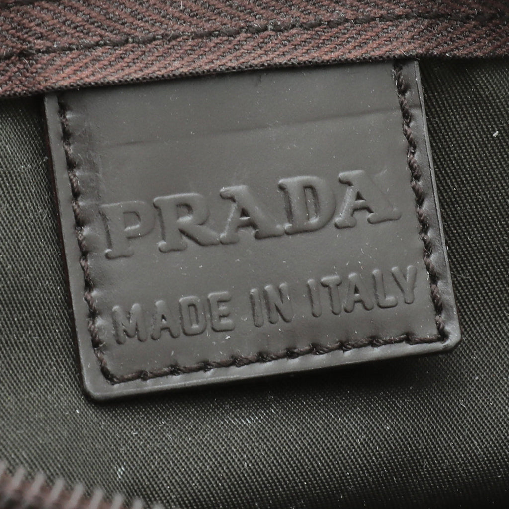 Prada Khaki Vela Nylon Small Pouch