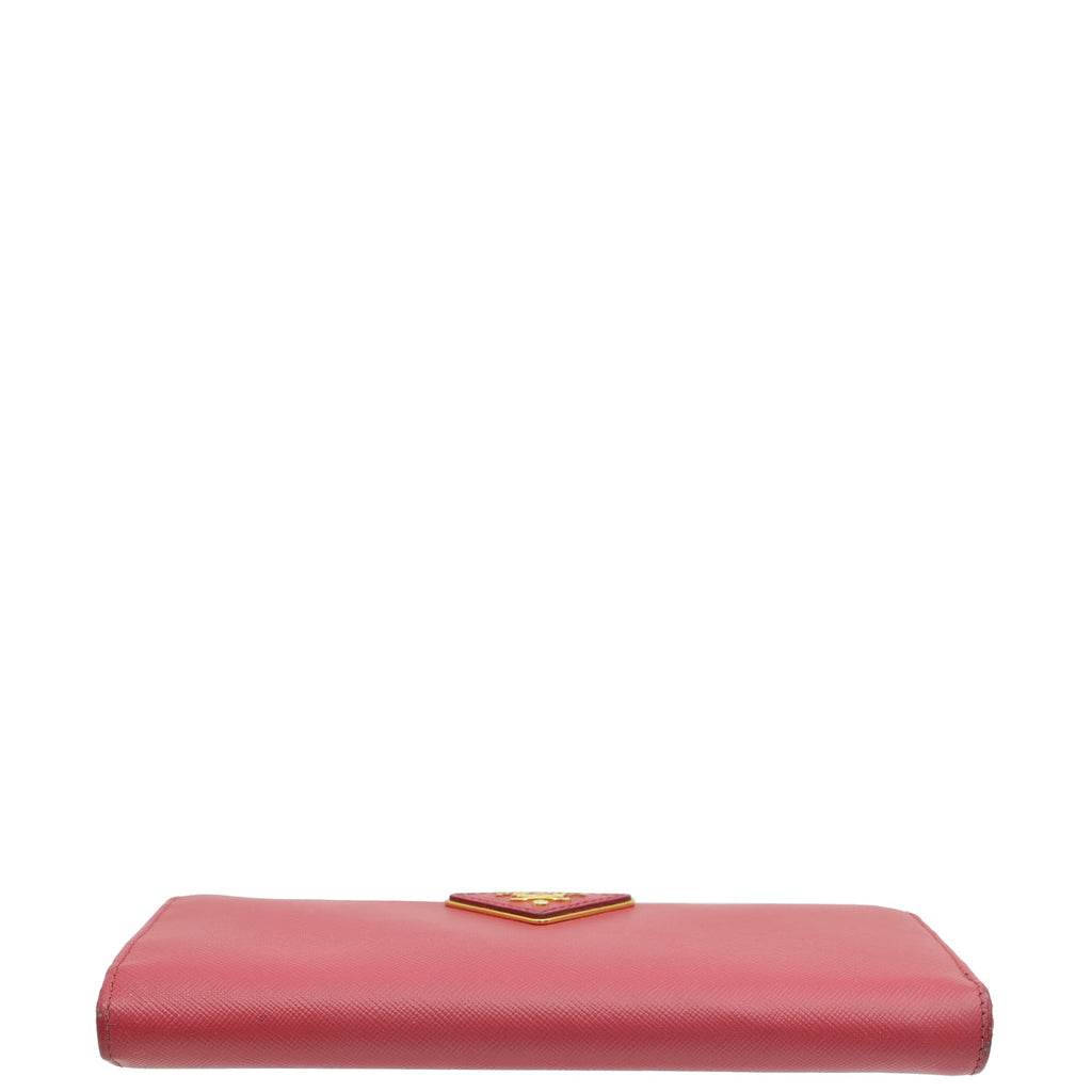 Prada Pink Zip Long Wallet