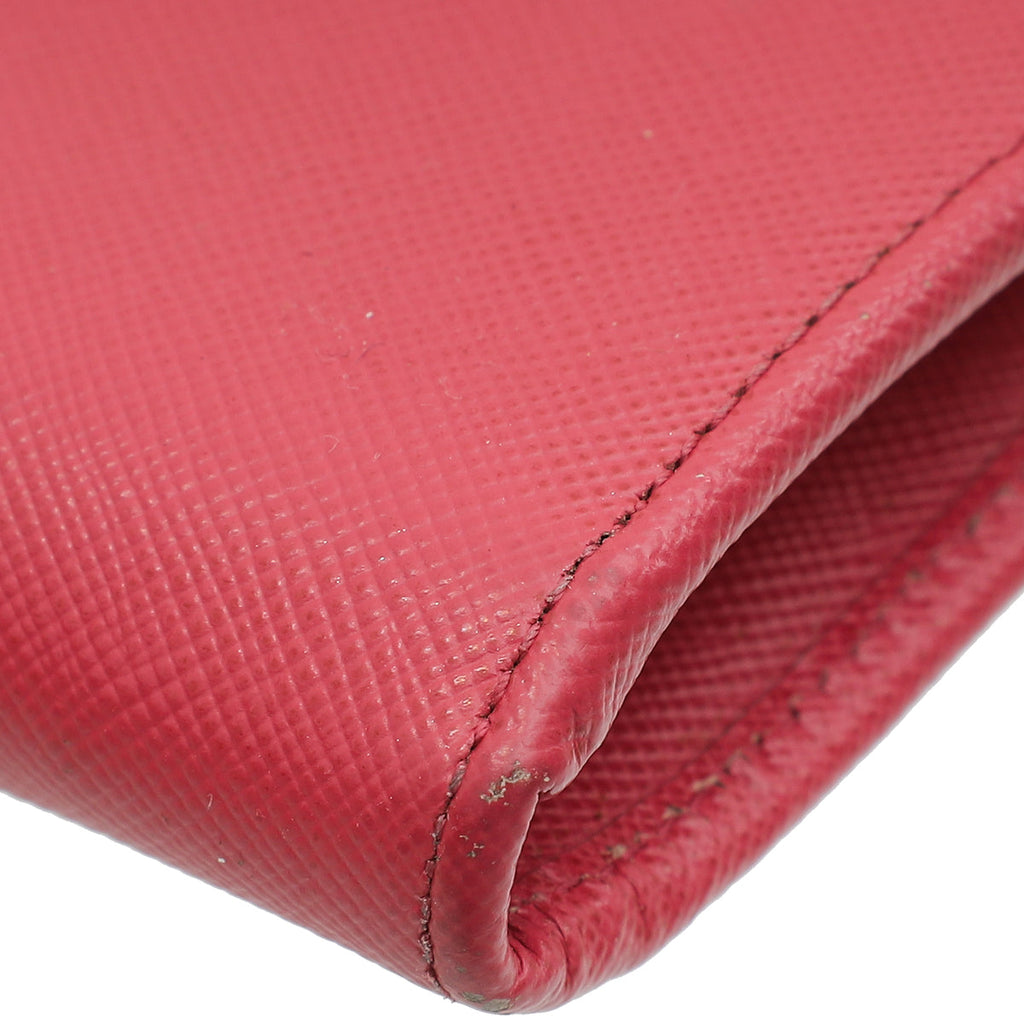 Prada Pink Zip Long Wallet