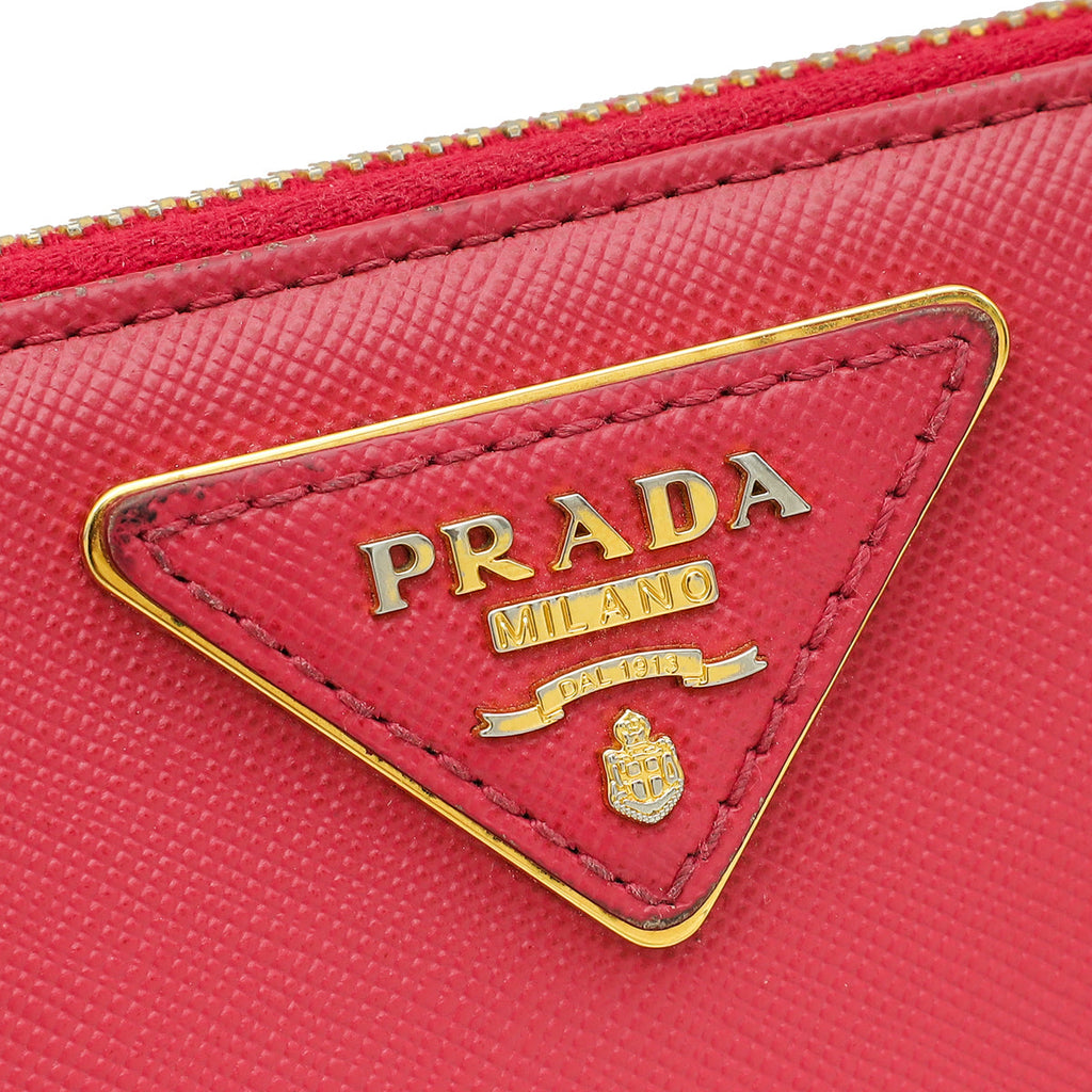 Prada Pink Zip Long Wallet