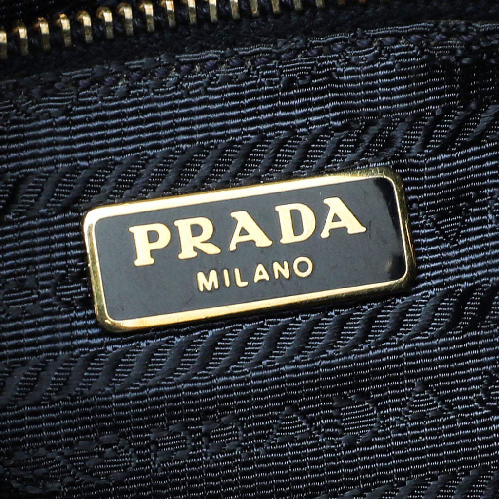 Prada Bicolor Lux Slim Zip Wristlet Pouch