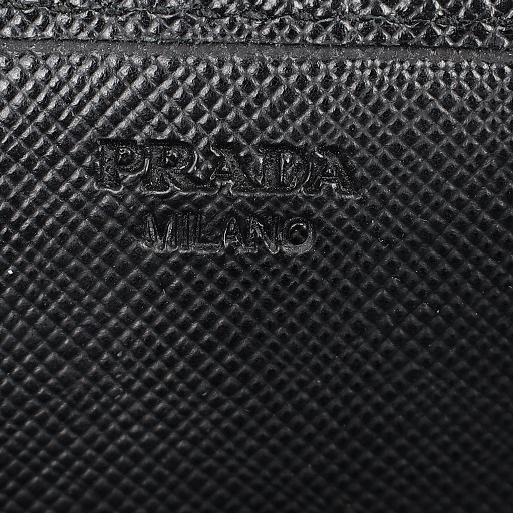 Prada Black Lux Continental Long Wallet